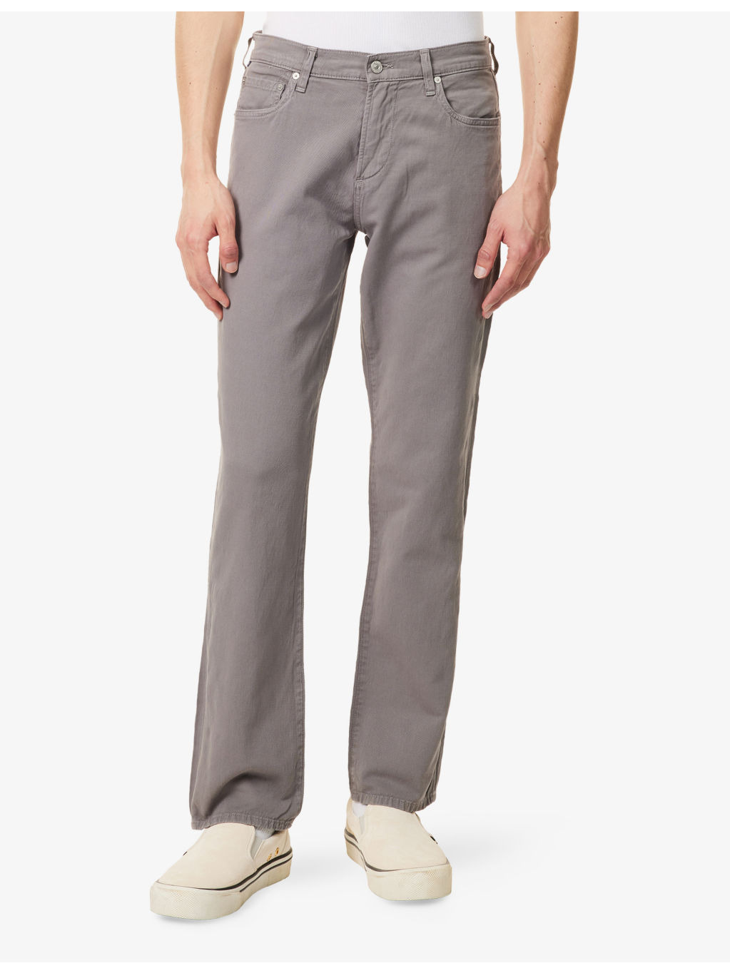 Elijah Relaxed Straight-Leg Linen-Blend Denim Jeans - 3