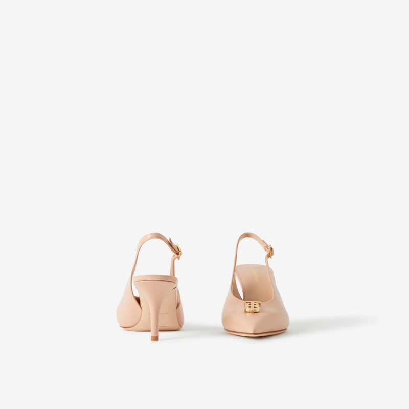 Monogram Motif Leather Slingback Pumps 3