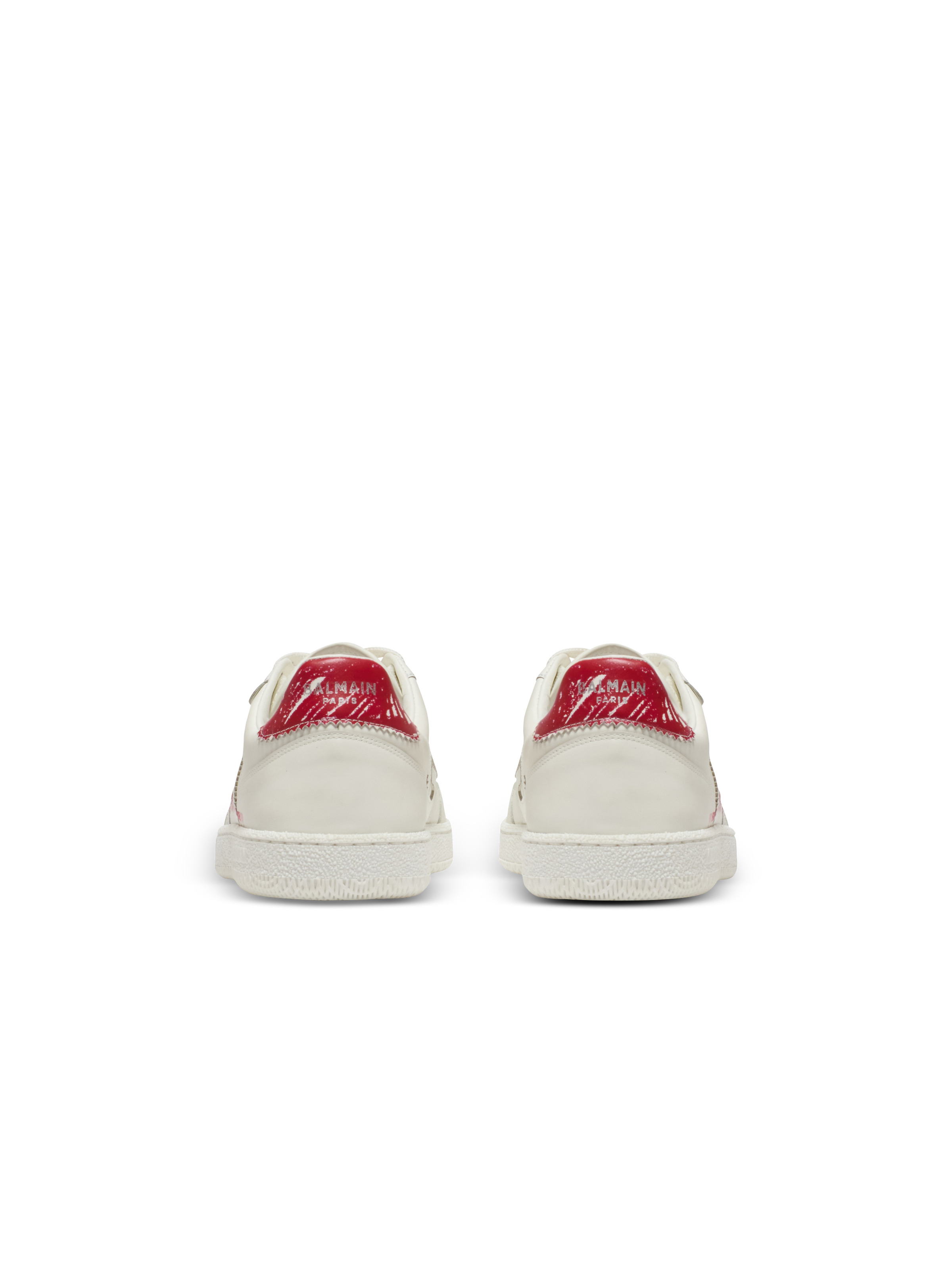 Leather Balmain Swan Lipstick trainers - 5