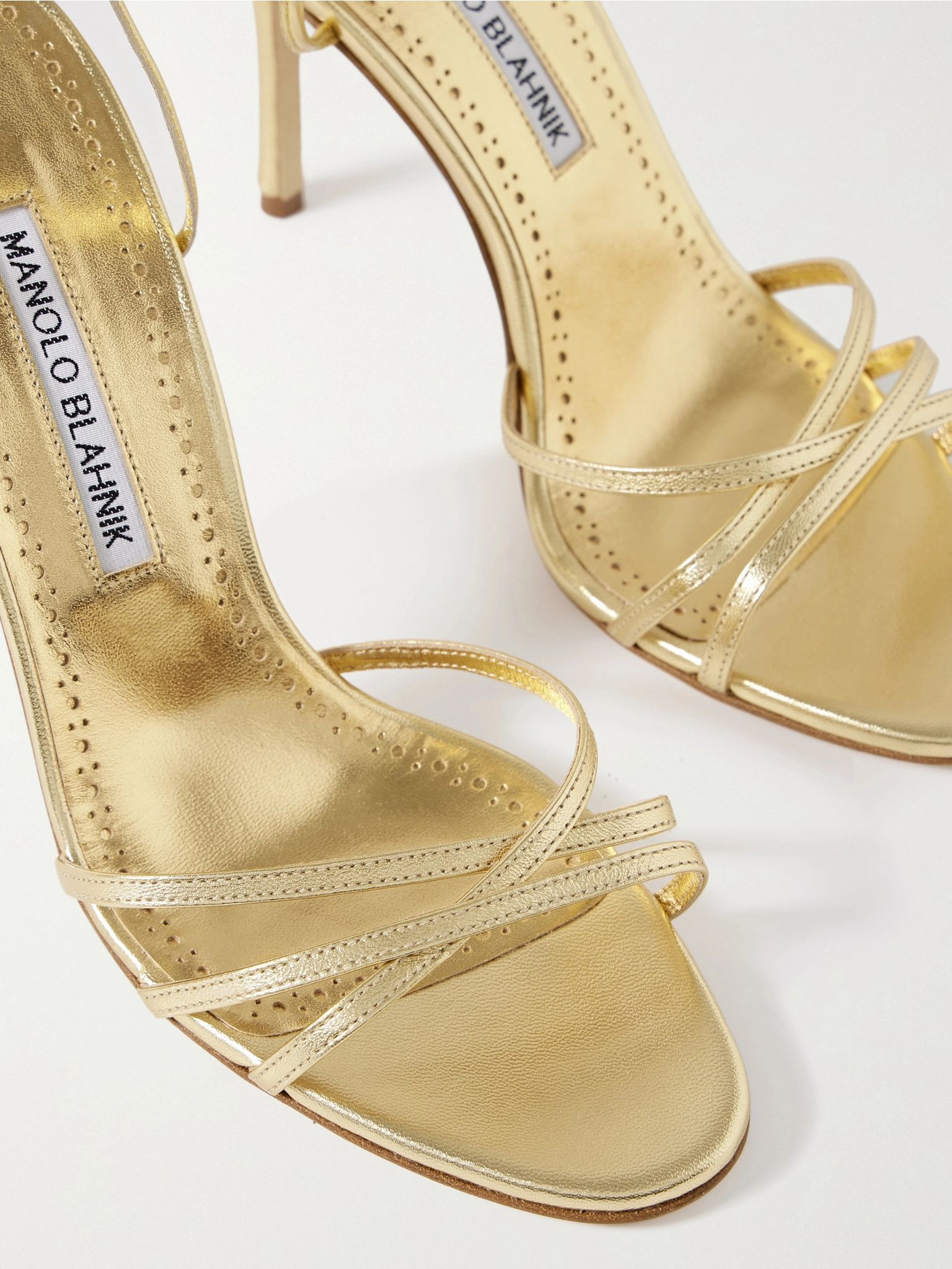 Leva 105 metallic leather sandals Gold - 4