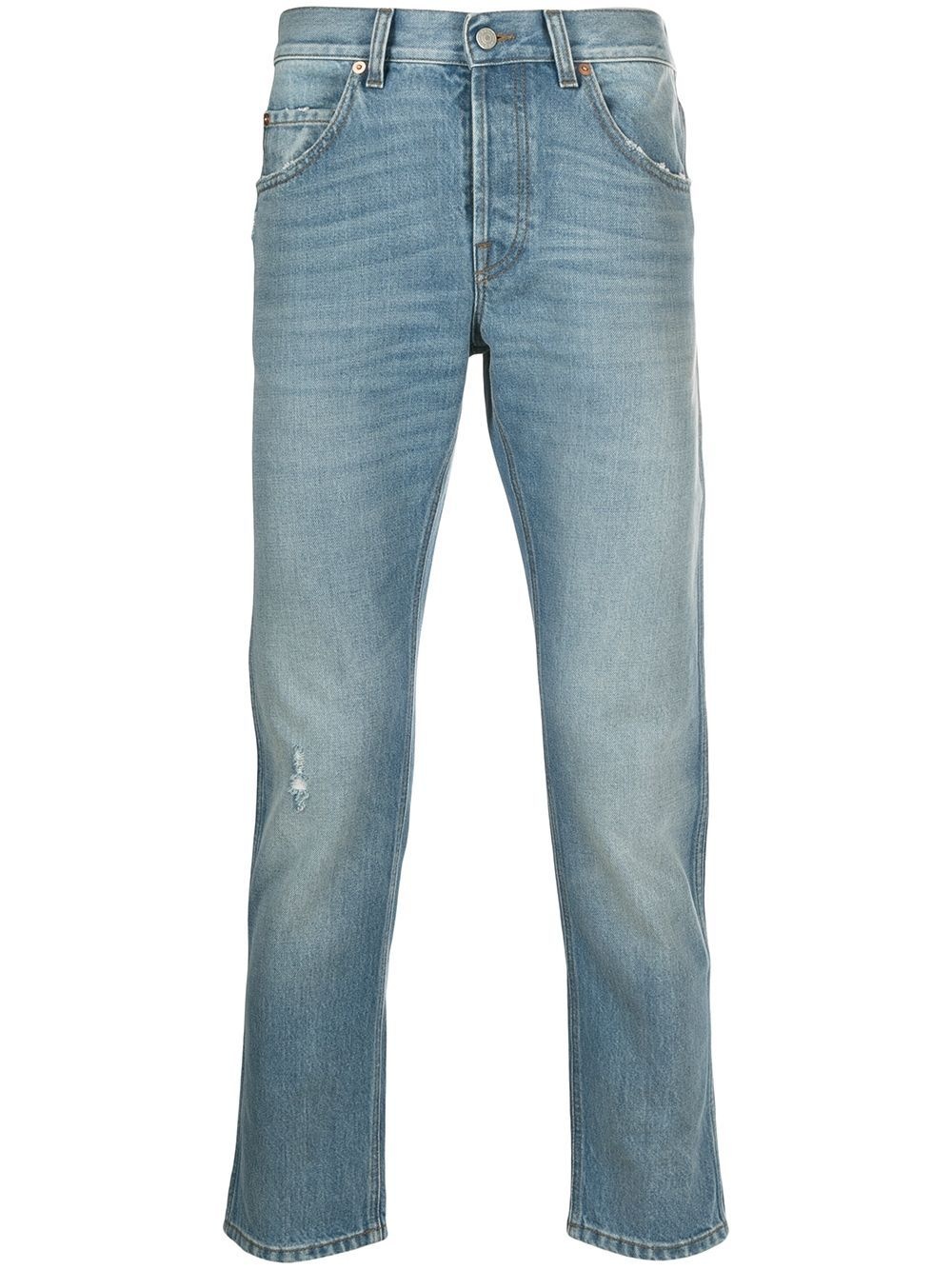 eco-bleached tapered jeans - 1