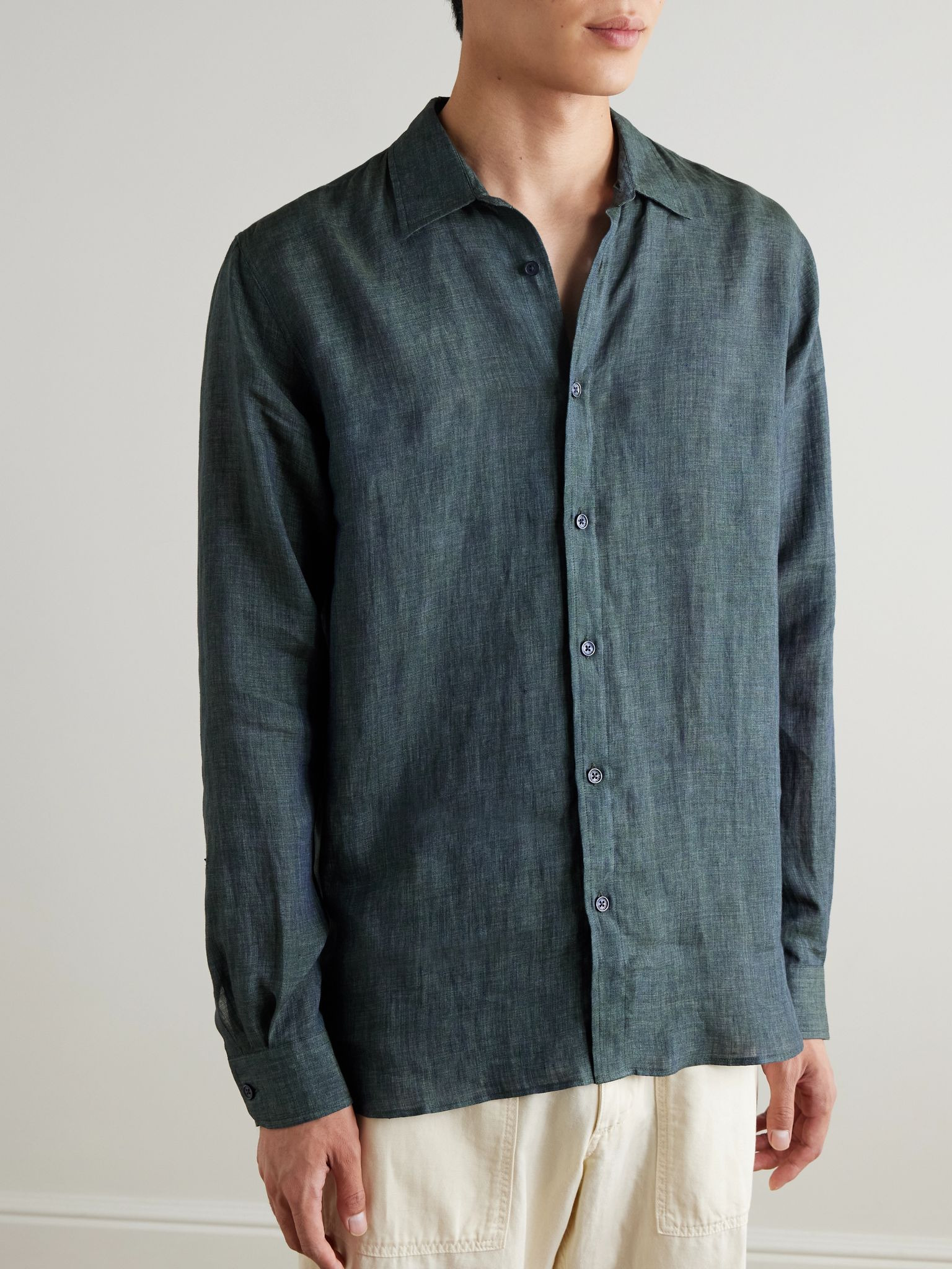 Justin Linen Shirt Blue - 3