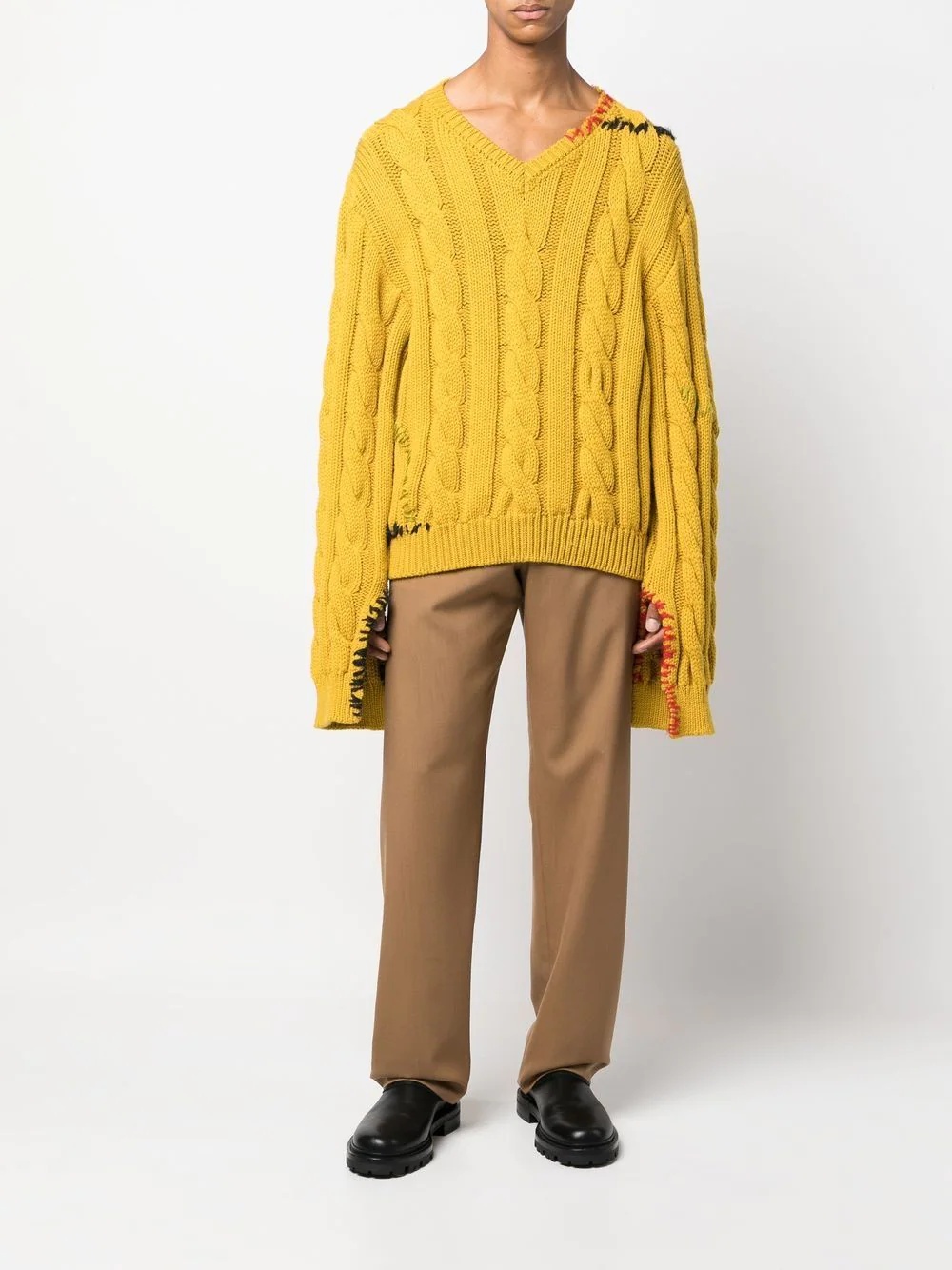 cable-knit virgin wool jumper - 2