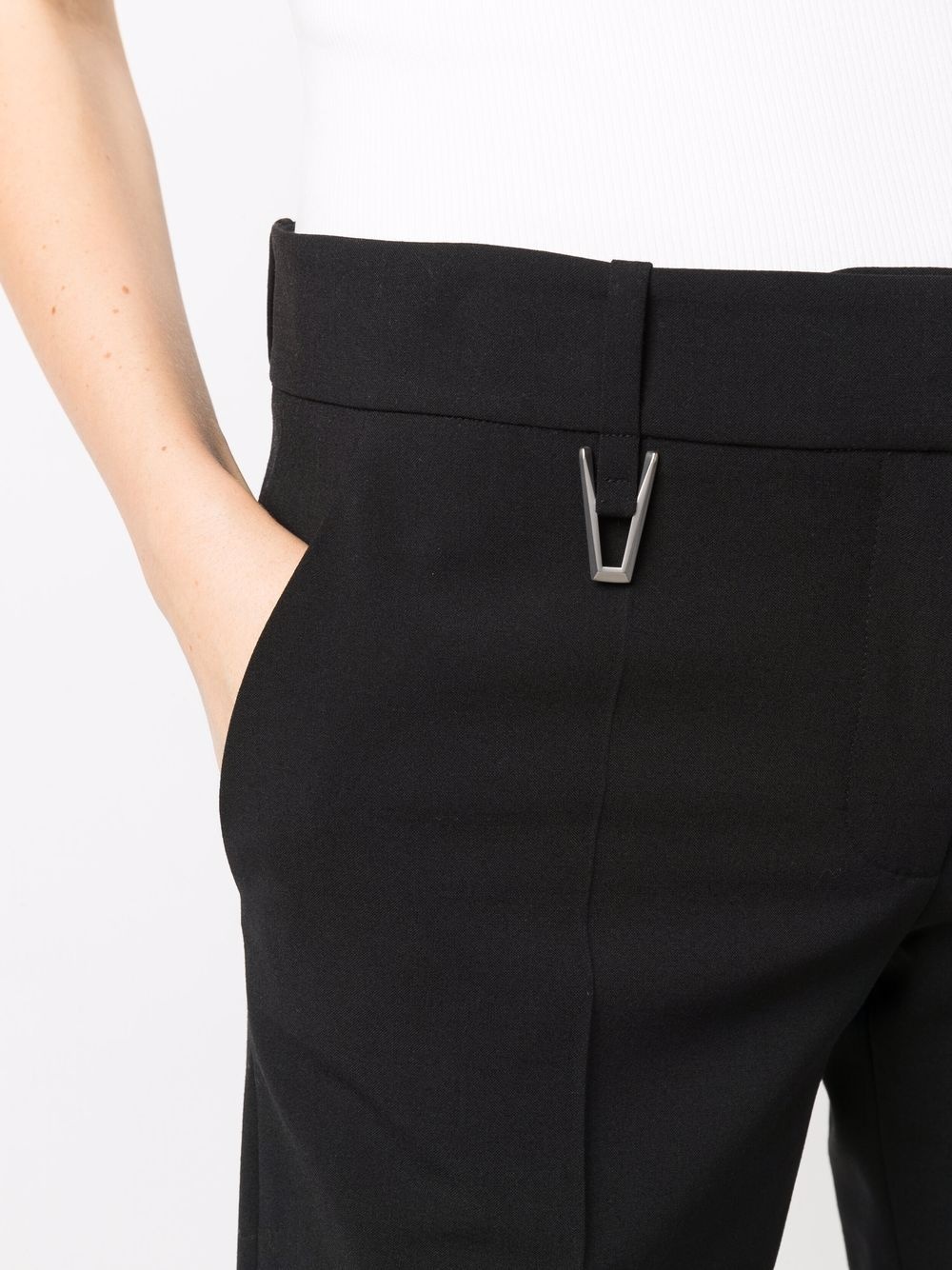 slim-cut tailored trousers - 5