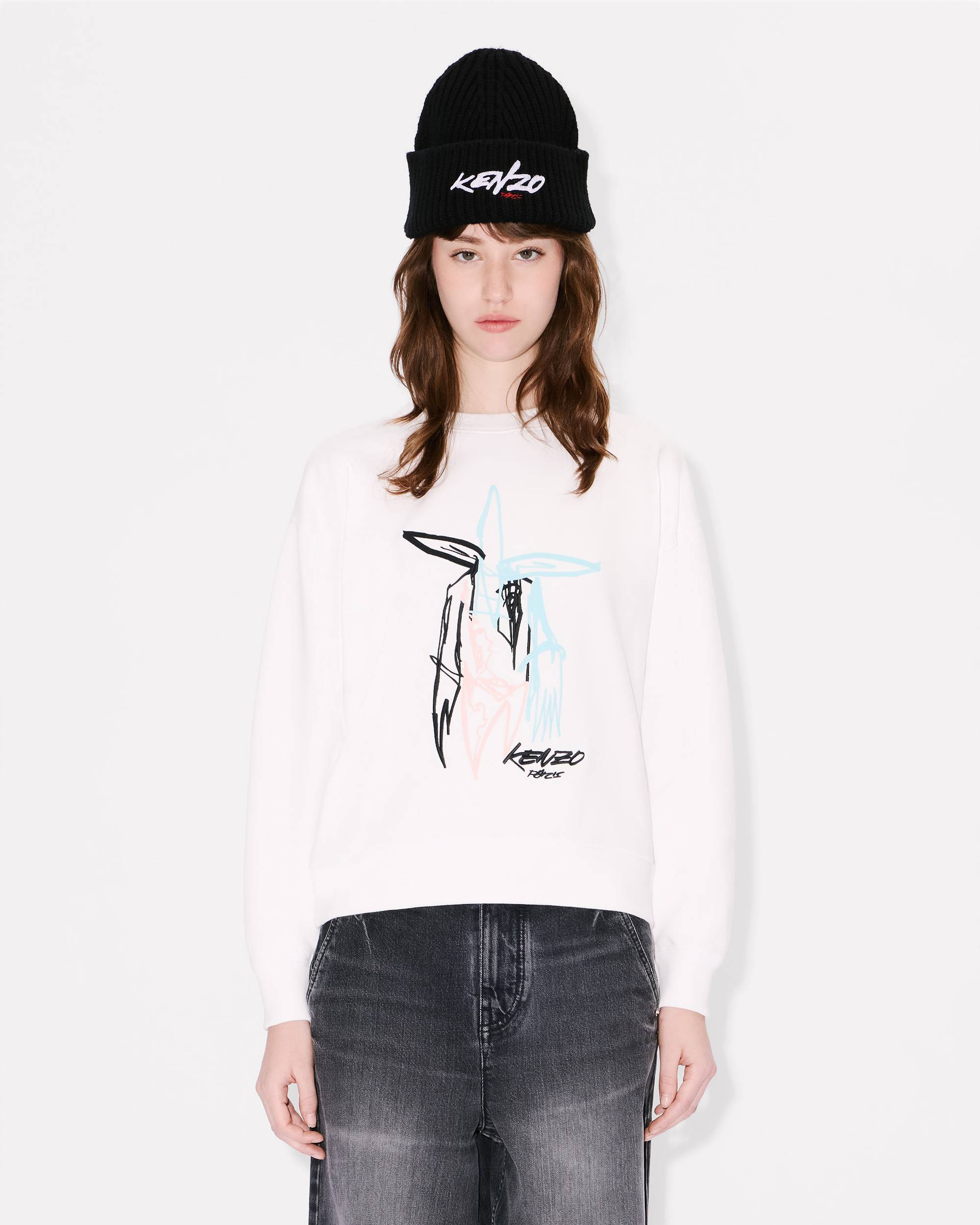 'Kenzo x Futura 2000' embroidered sweatshirt in cotton - 3