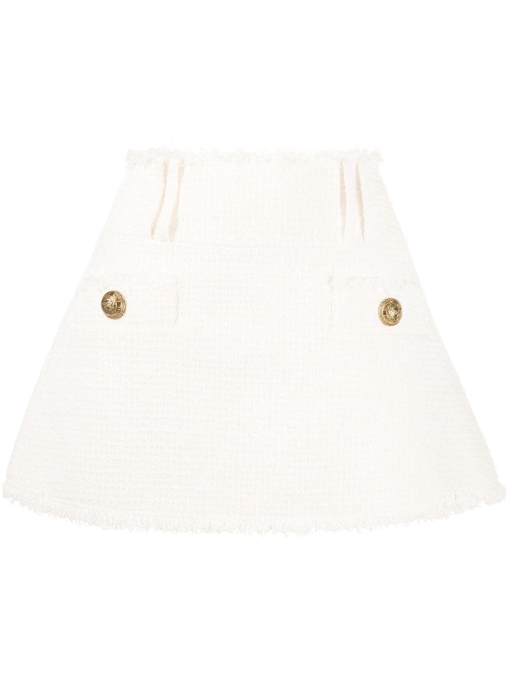 bouclé A-line skirt - 1