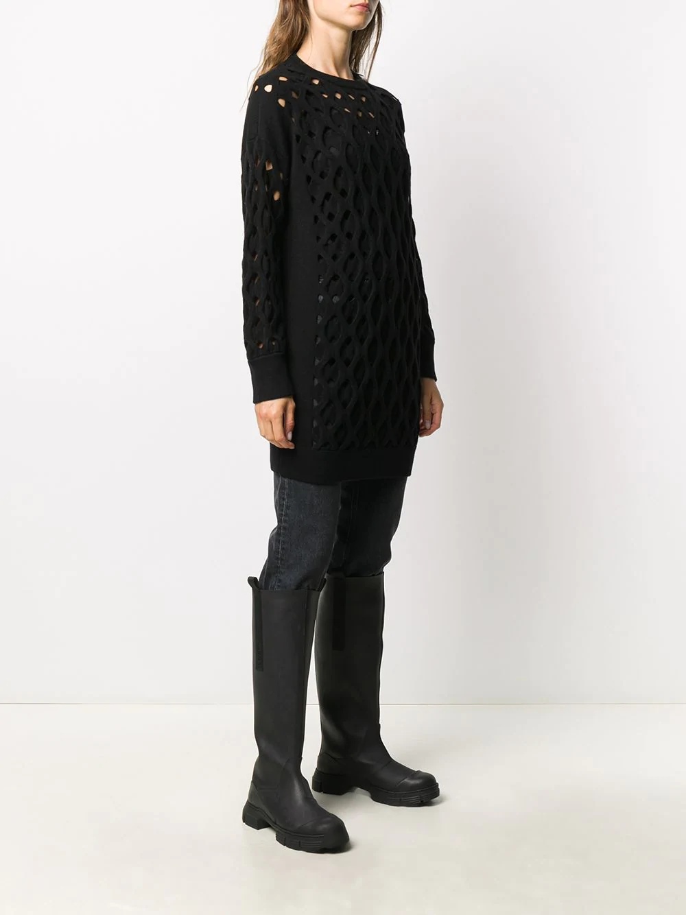 loose knit oversized jumper - 3