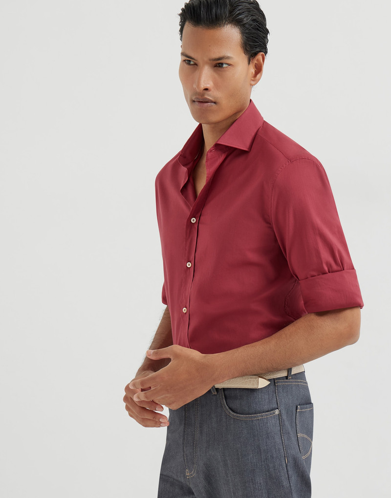 Lightweight muslin easy fit shirt with spread collar 2