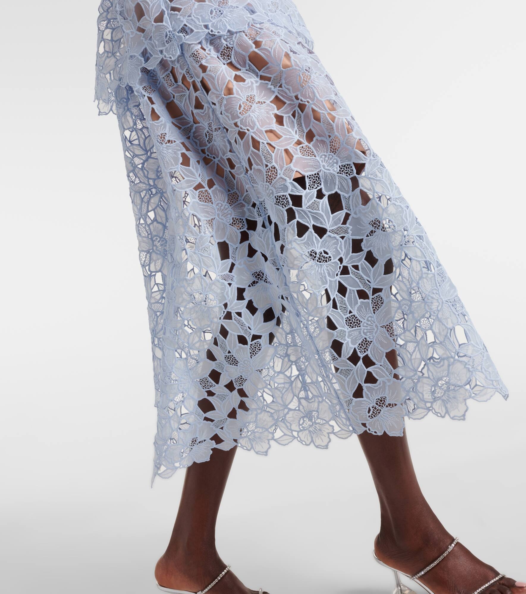 Organza lace midi dress - 5