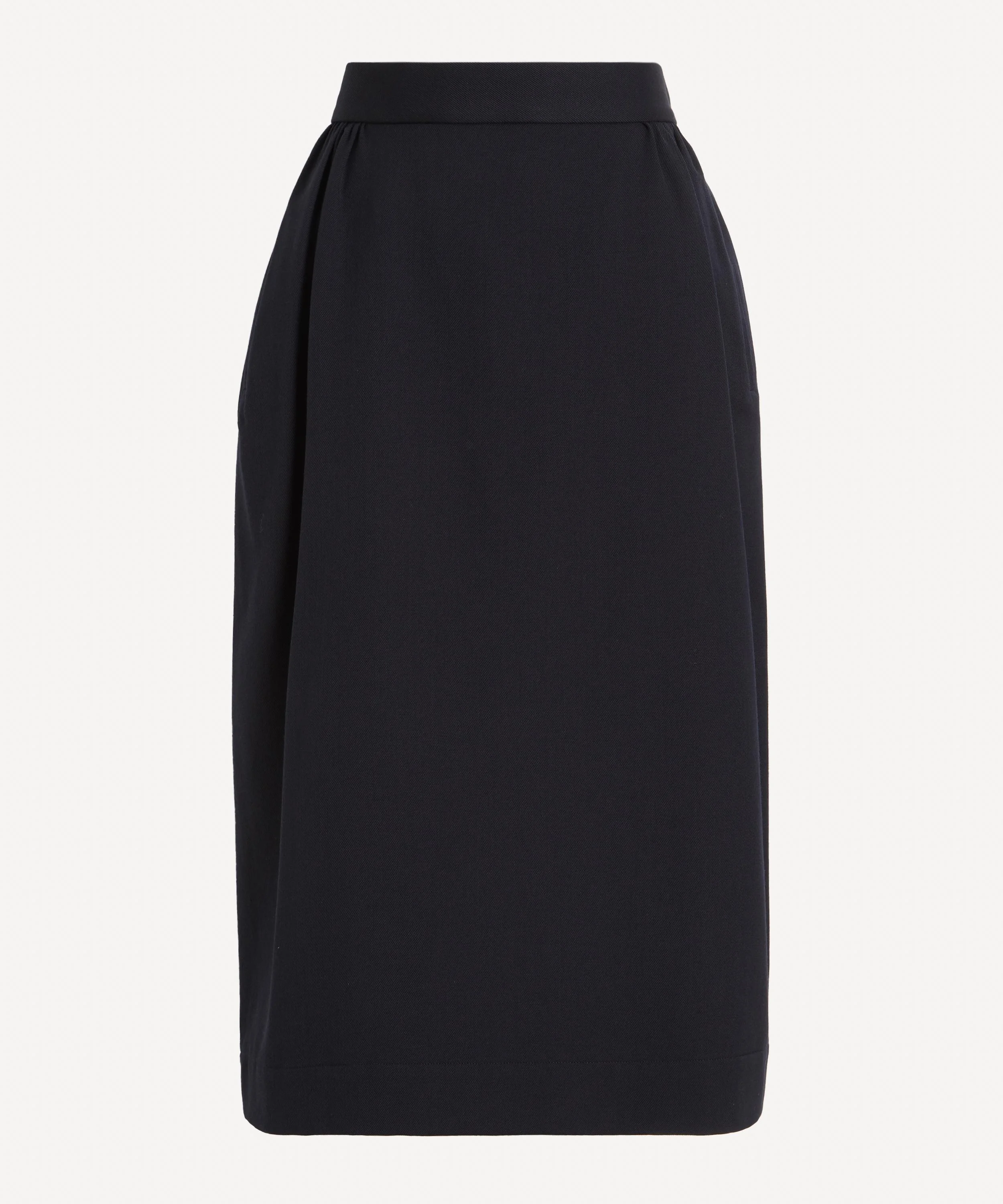 Navy Straight Skirt - 1
