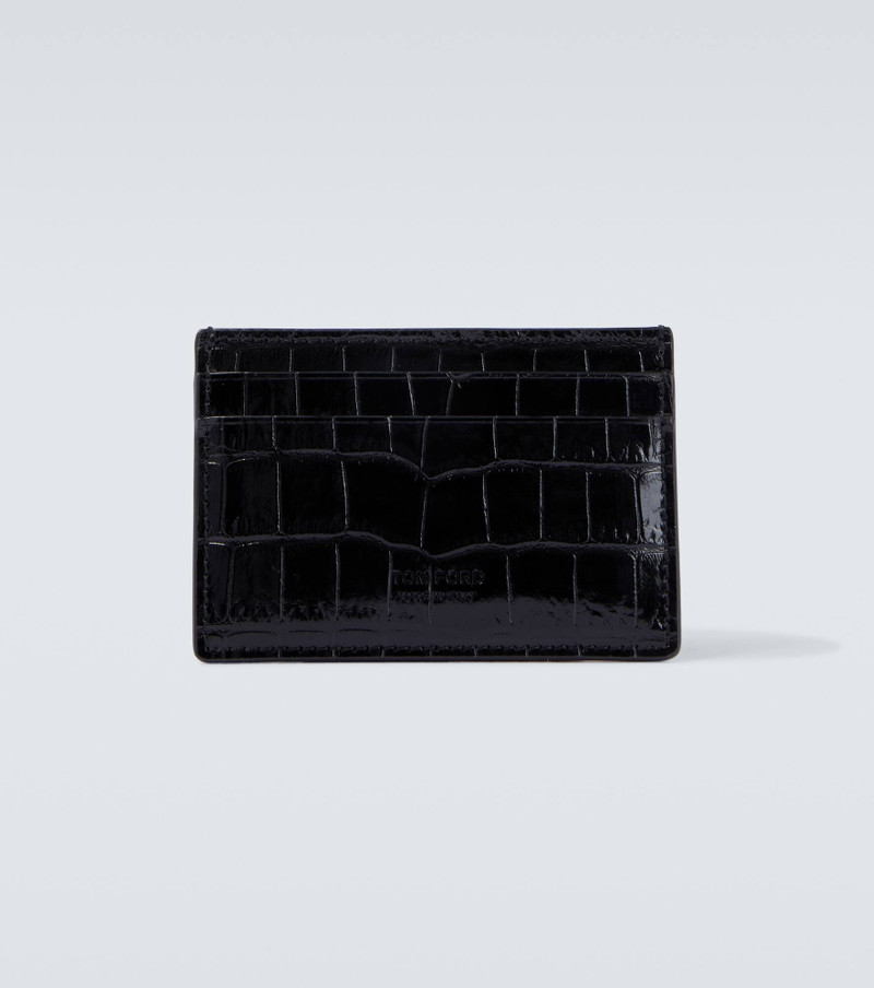 Croc-effect leather card holder 1