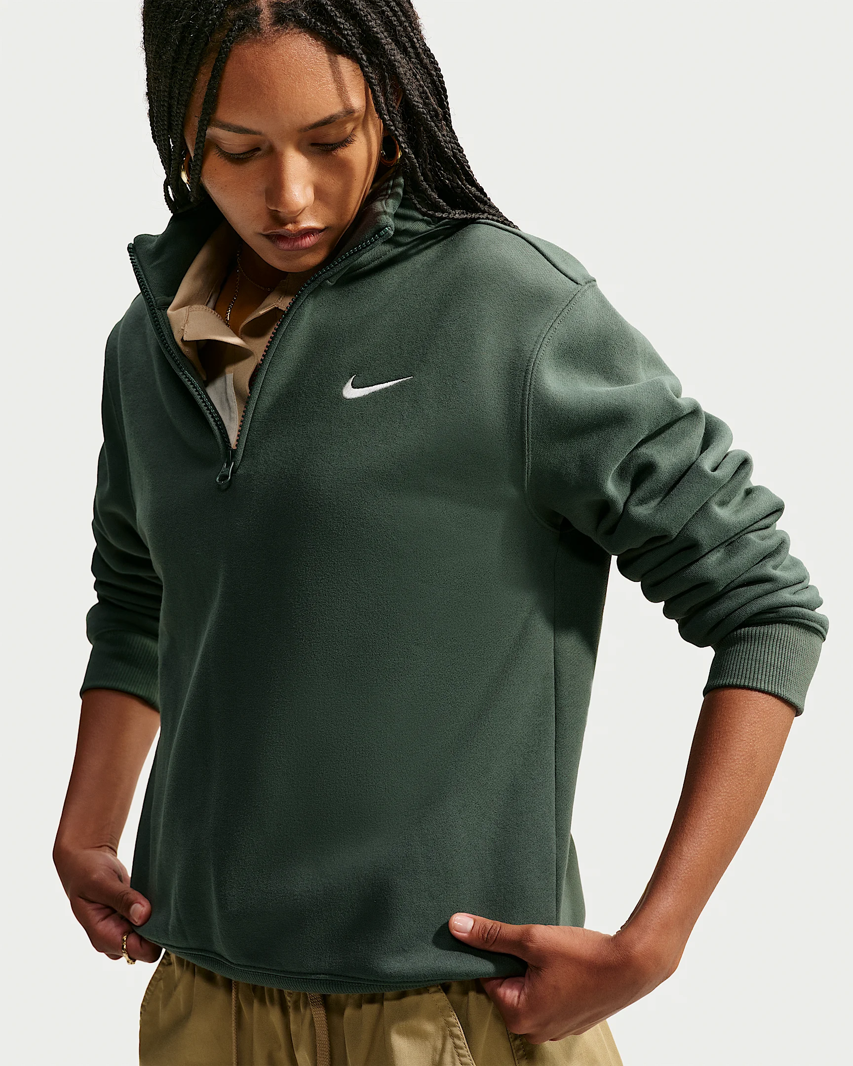Nike Studio Fleece Medium Weight Women's 1/4-Zip Top - 1