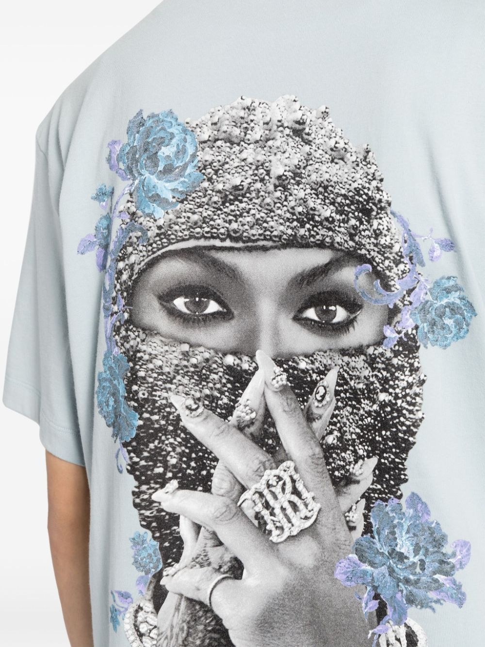 Black Pearl Roses logo-print T-shirt - 5