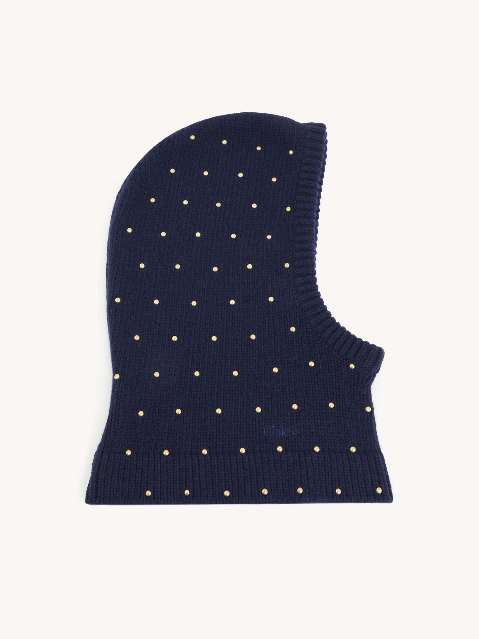 THE CHLOÉ CABOCHON KNIT BALACLAVA IN WOOL & CASHMERE - 1