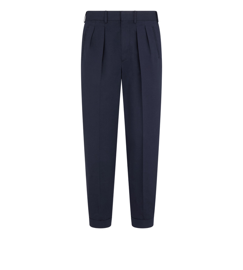 FLUID POPLIN DOUBLE PLEAT PANT 1