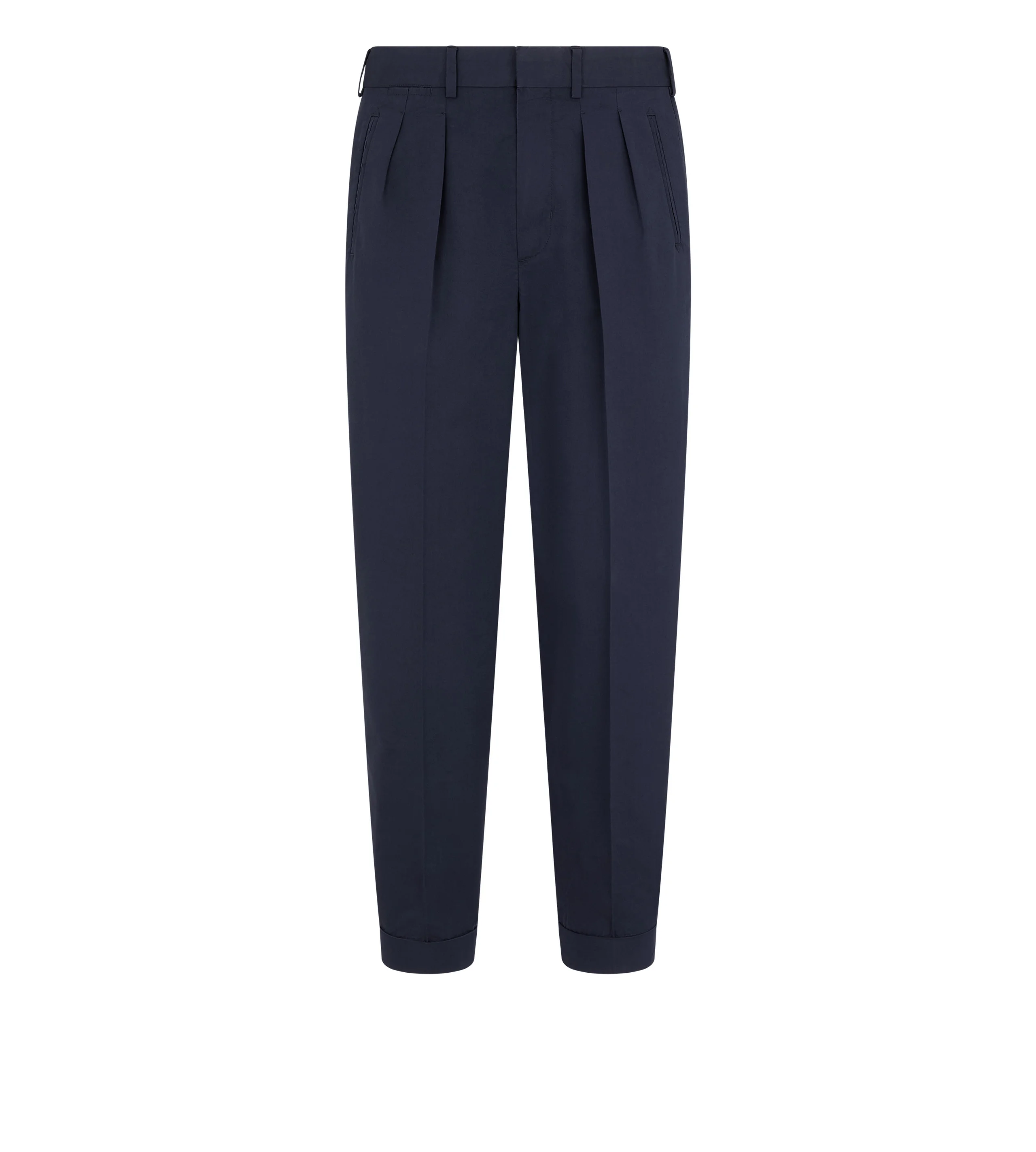 FLUID POPLIN DOUBLE PLEAT PANT - 1