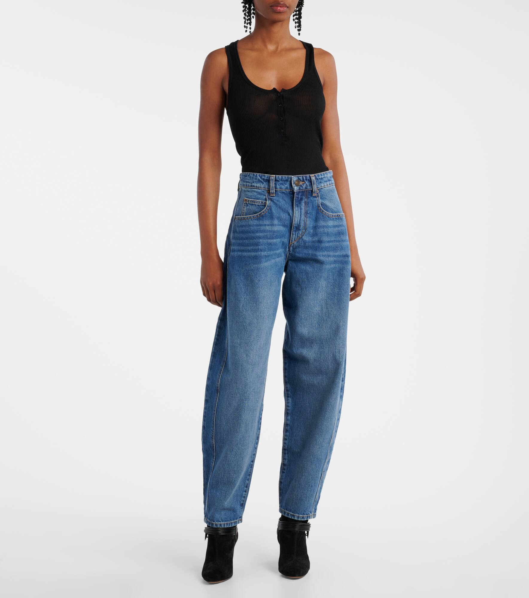 Oriane barrel-leg jeans - 7