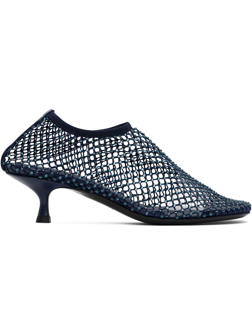 Navy Minette Crystal Micro Heels - 1