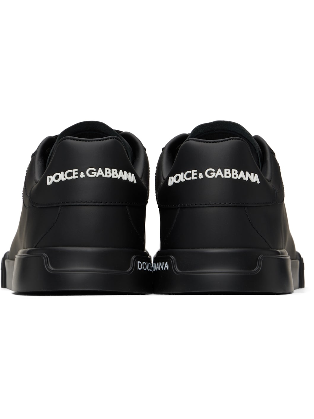 Black Calfskin Nappa Portofino Sneakers - 2