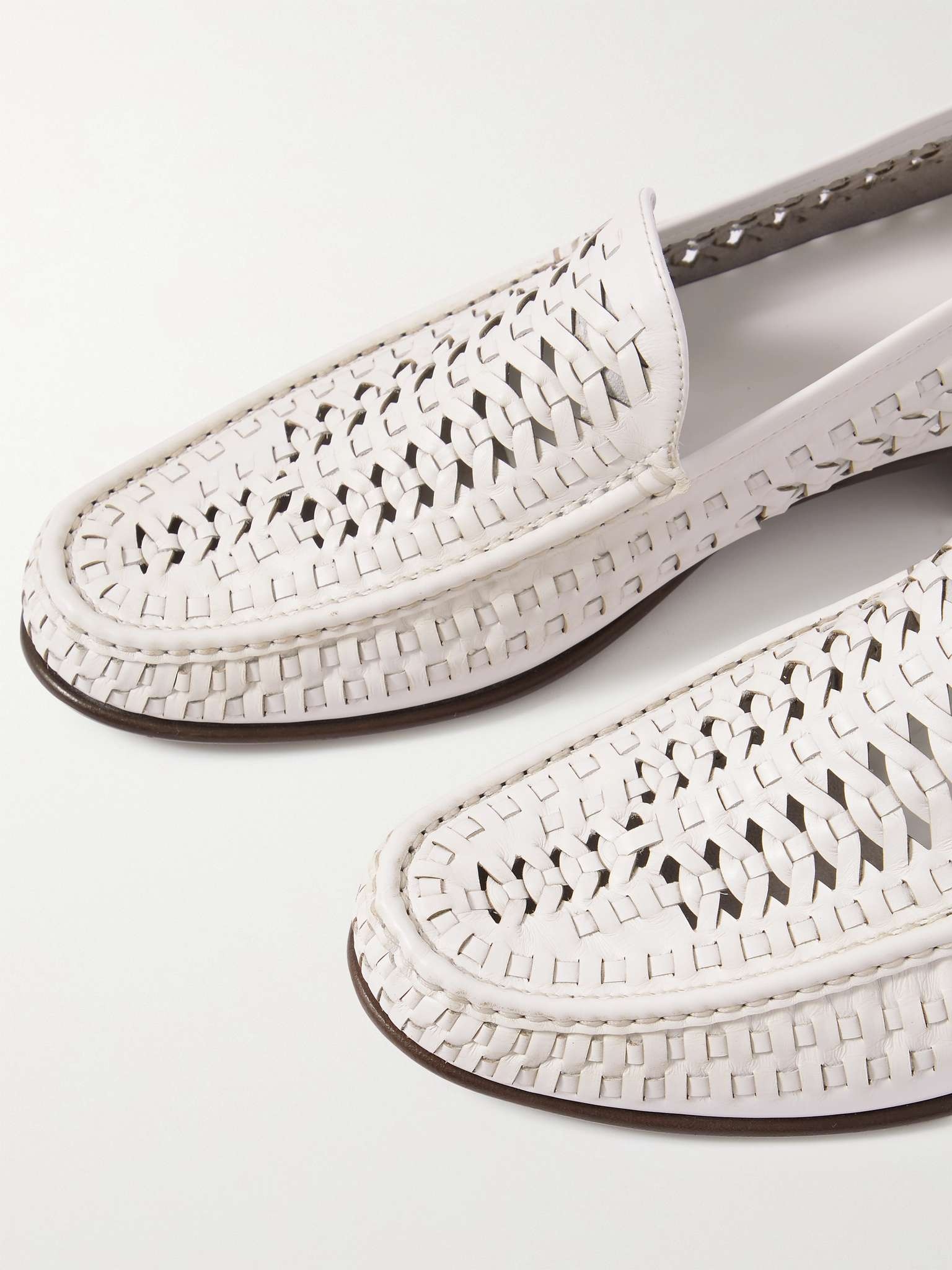 Swann Woven Leather Loafers - 6