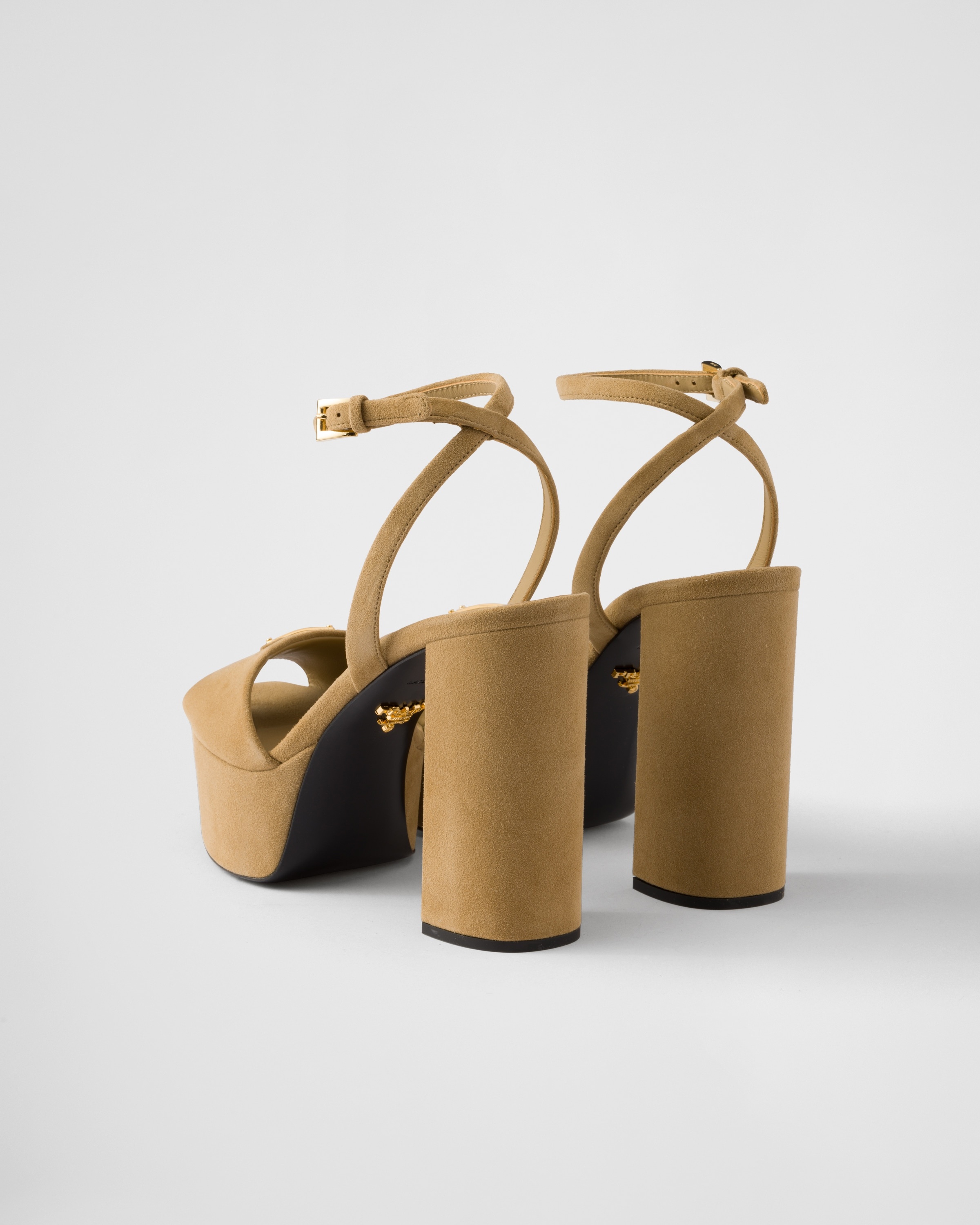 Suede platform sandals - 4