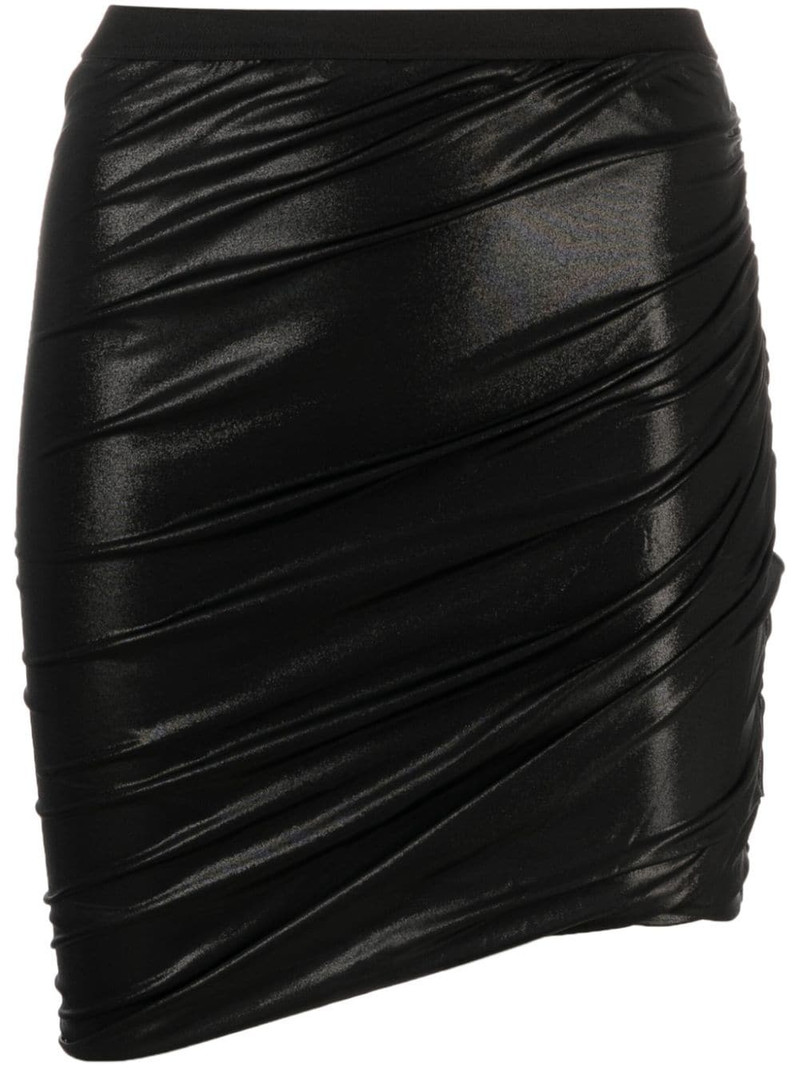 Jade high-shine draped miniskirt 1