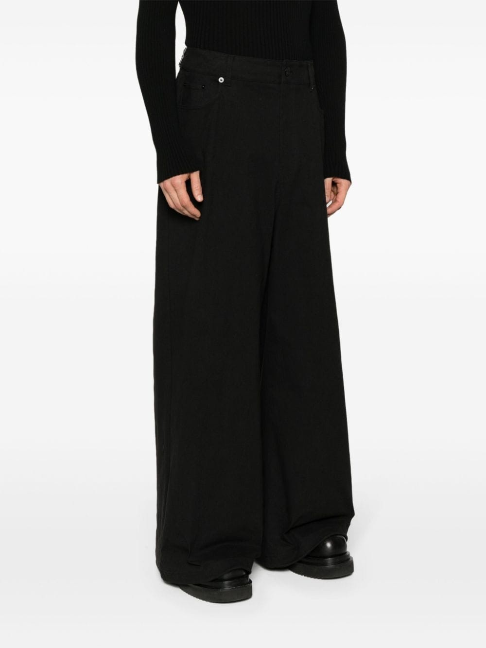 waist-straps wide-leg trousers - 3