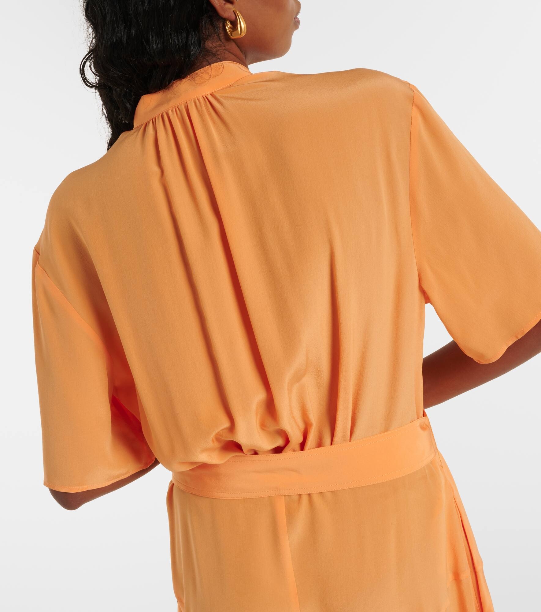 Iconic silk crêpe de chine midi dress - 6