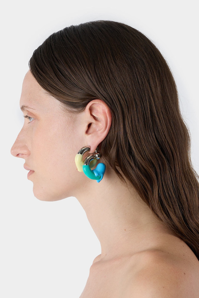 SUNNEI DOUBLE EXTENTION EARRING / silver outlook