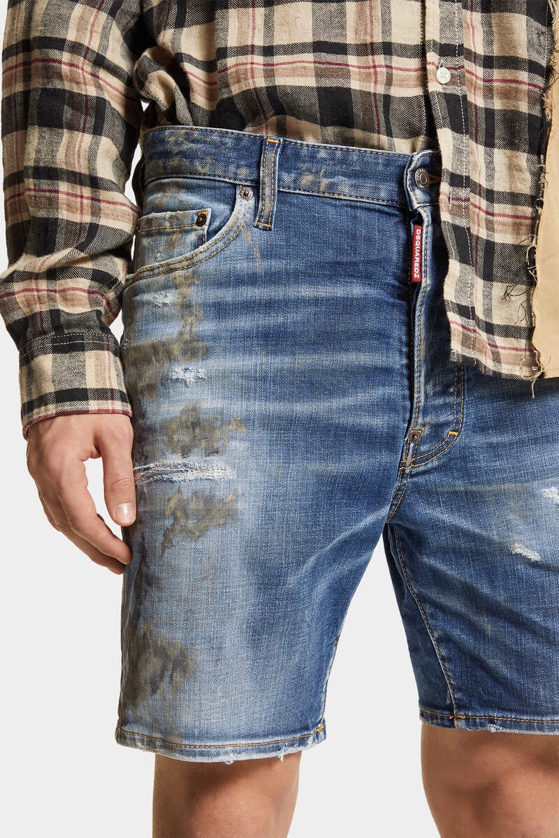 MEDIUM MUFFA WASH MARINE SHORT JEANS - 5