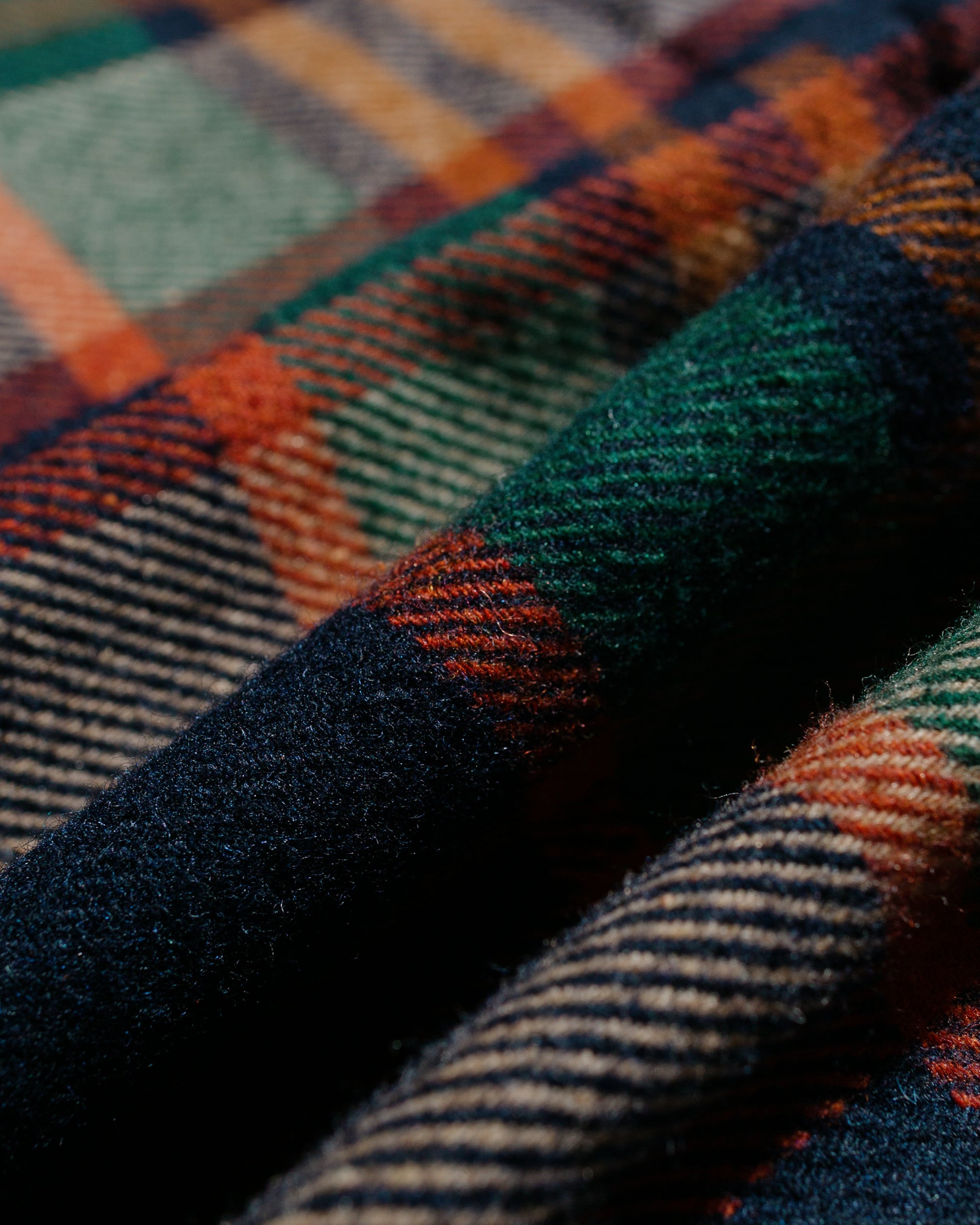 SAS Jacket Navy/Brown Heavy Wool Plaid - 6