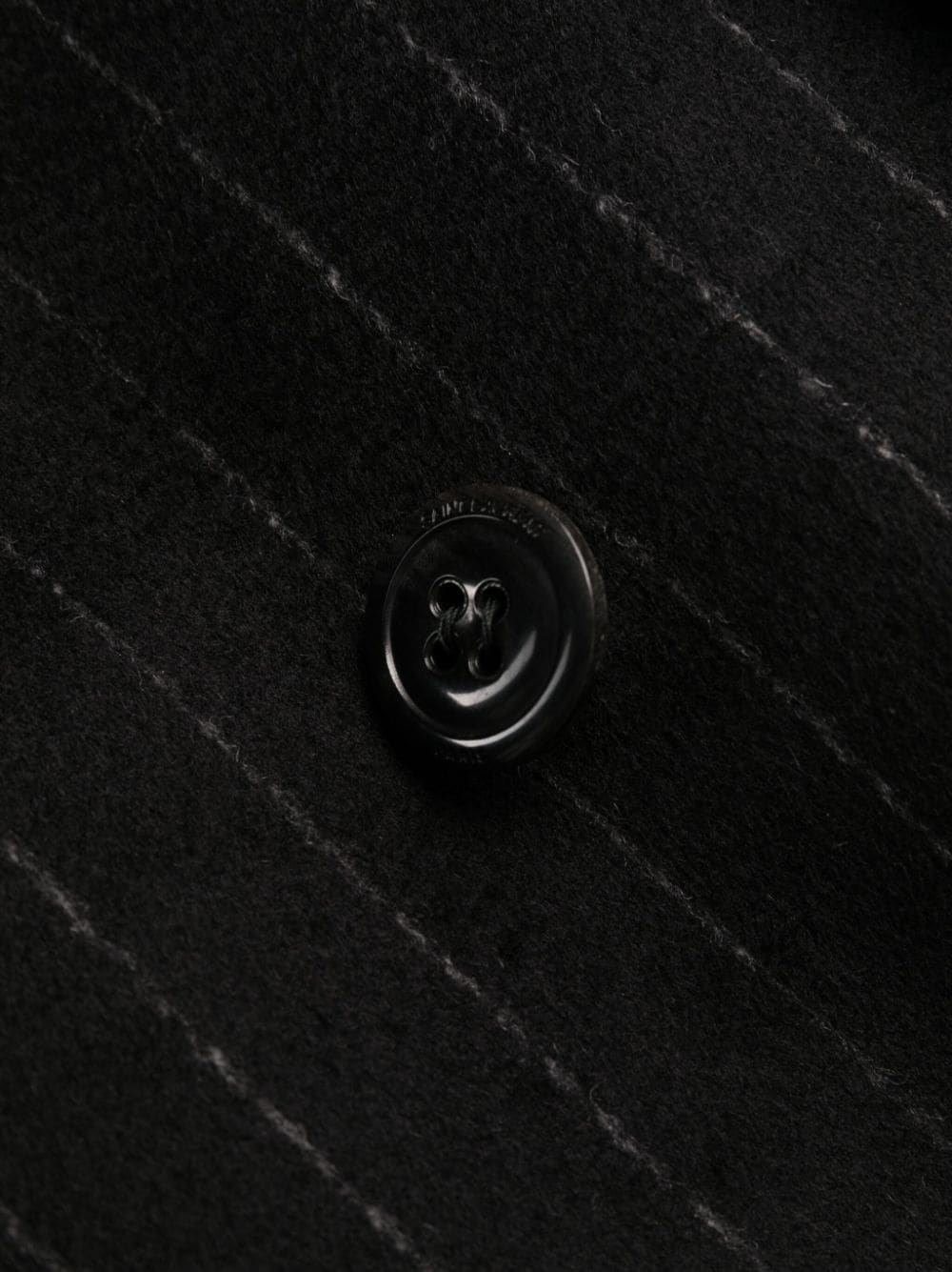 oversize pinstriped wool coat - 6