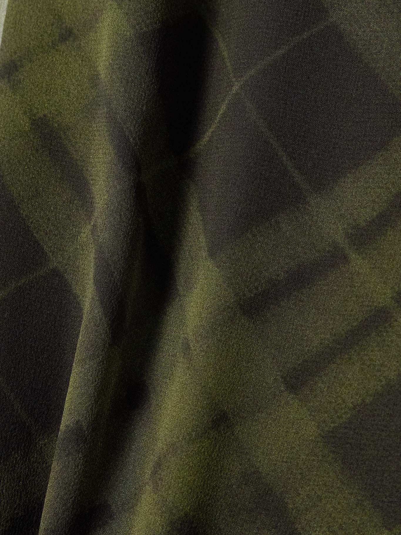 Asymmetric ruffled checked silk-crepe dress Green - 4