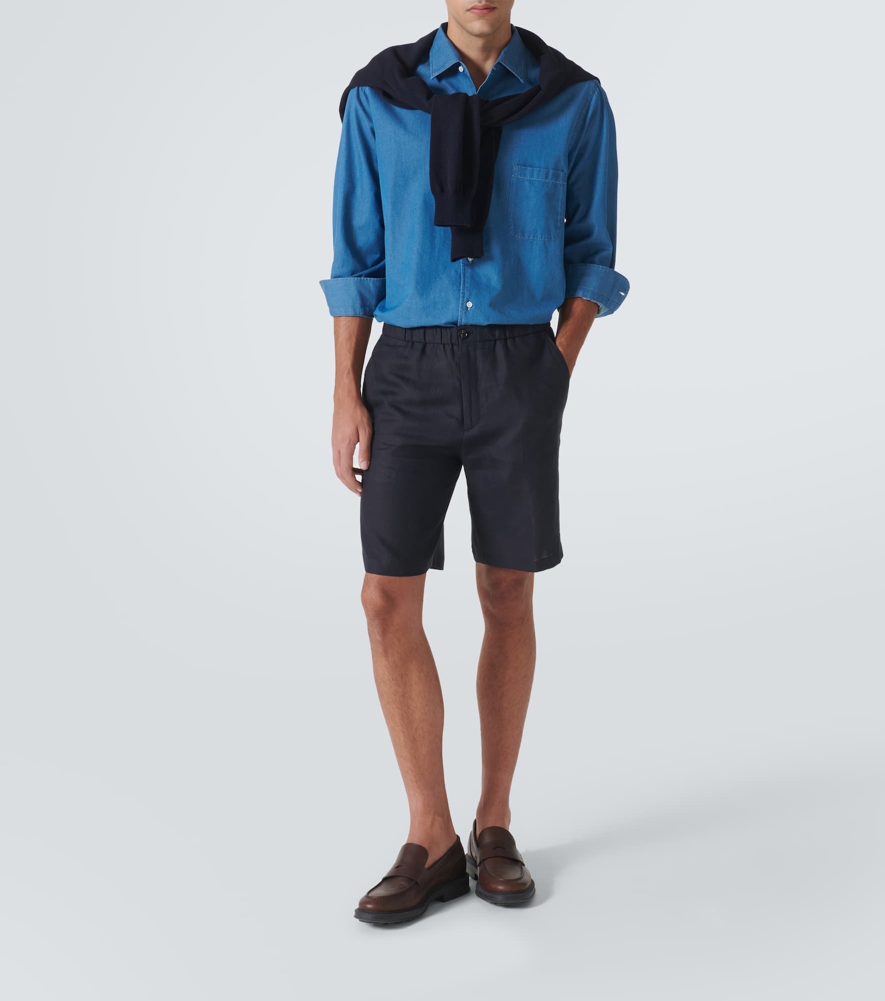 Emanuele linen Bermuda shorts - 2