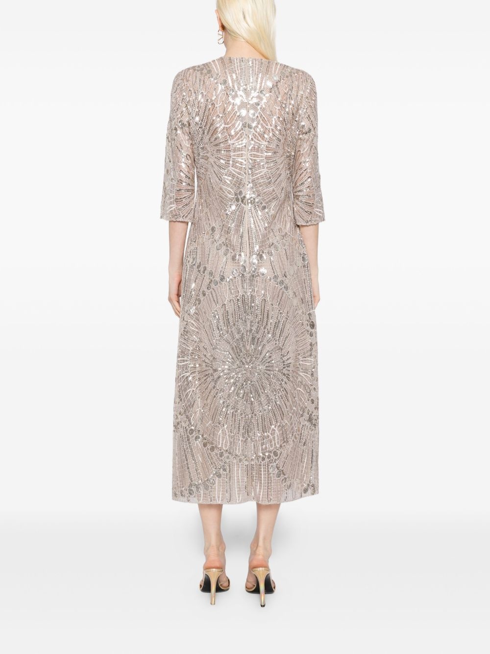 embroidered midi dress - 4