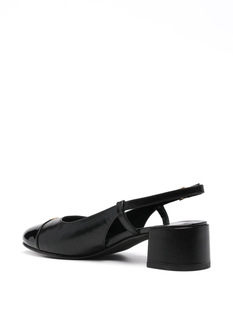45mm Double T-motif leather pumps 3