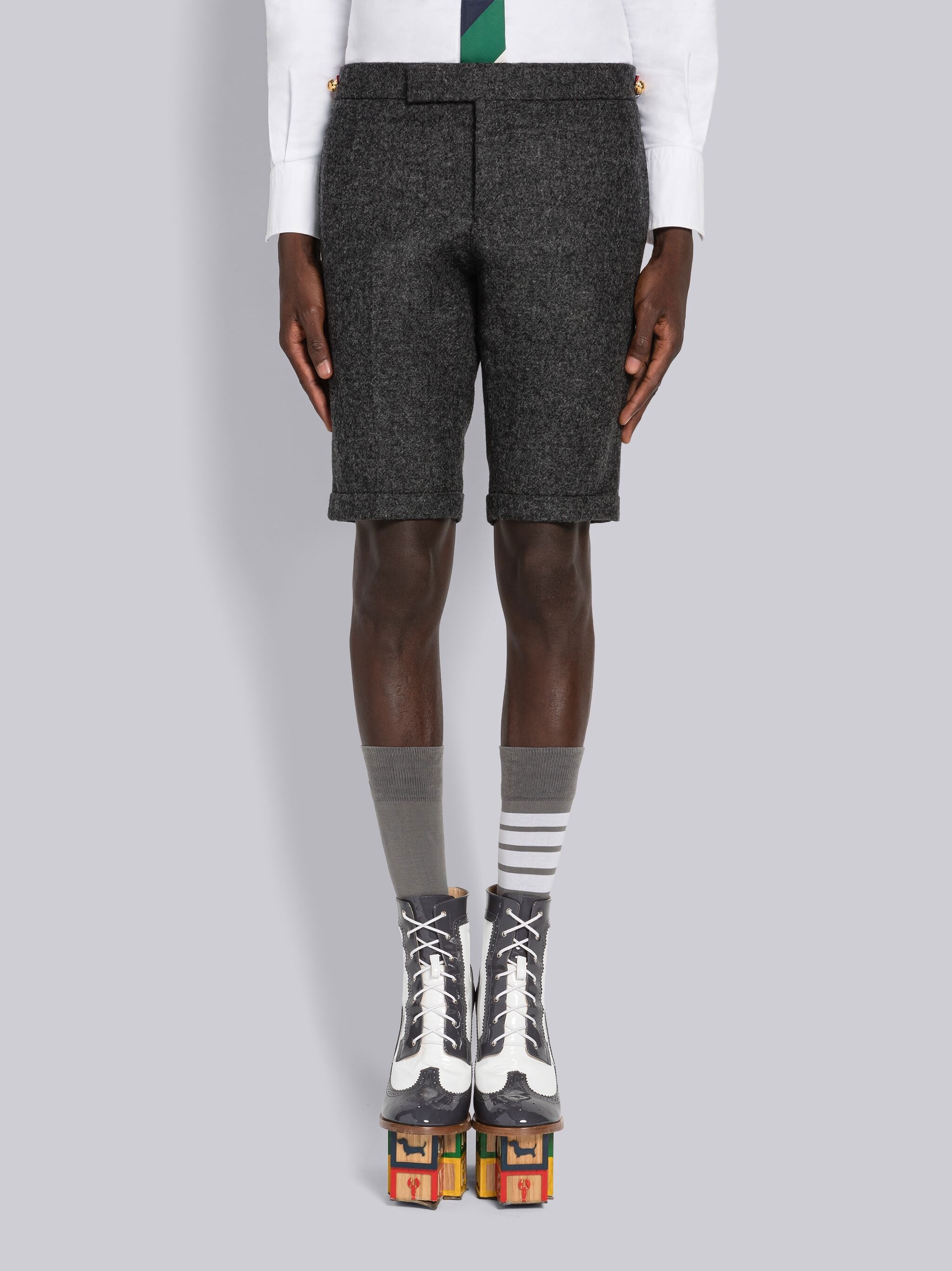 side-stripe tailored shorts - 1