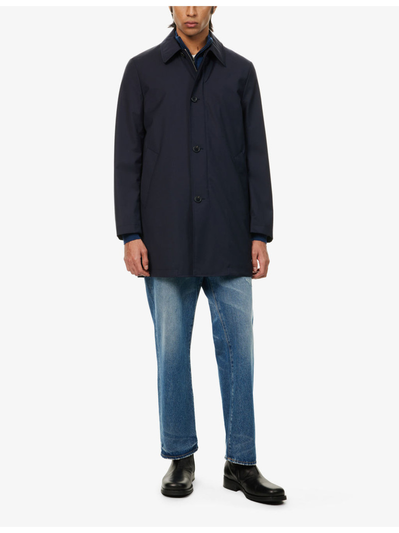Paul Smith Spread-collar detachable-gilet regular-fit wool coat outlook