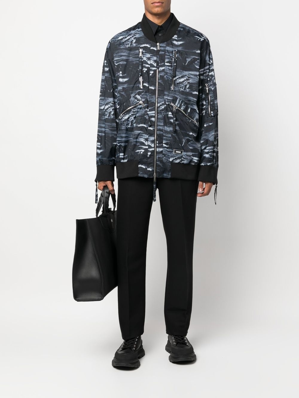 graphic-print bomber jacket - 2