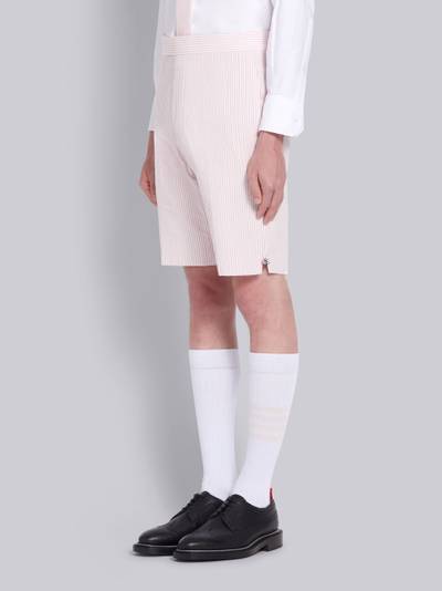 Thom Browne Pink Seersucker Stripe Shorts outlook