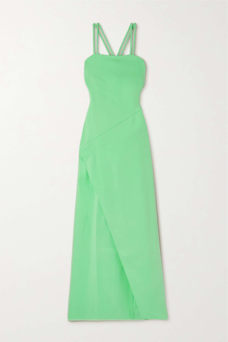 Fujiko open-back embellished crepe dress 1