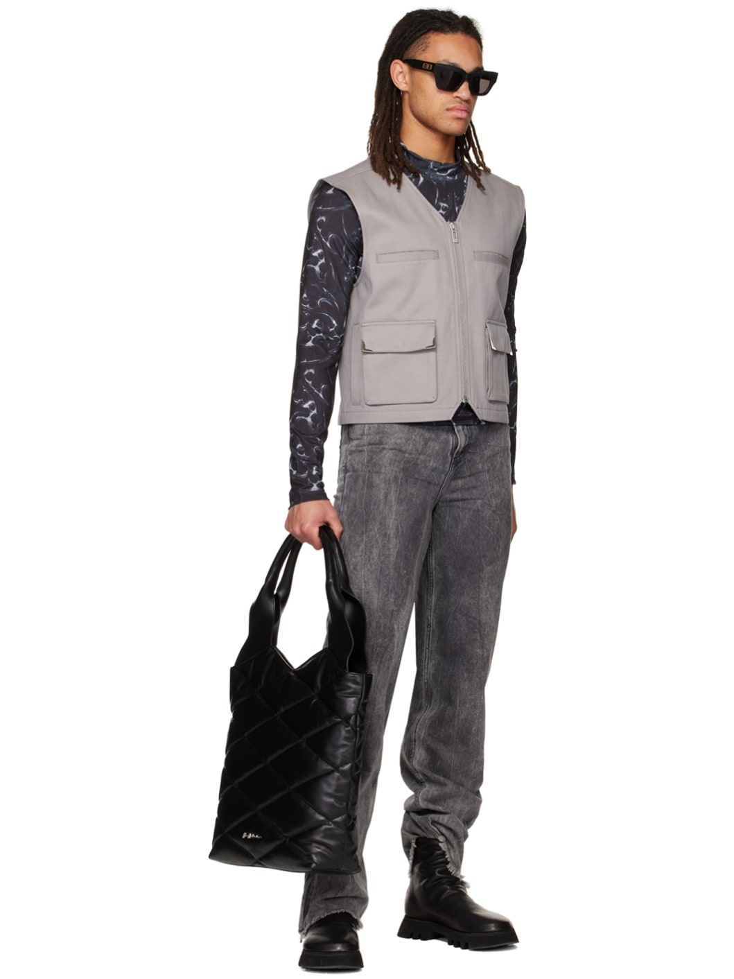 Black Tribal Turtleneck - 4