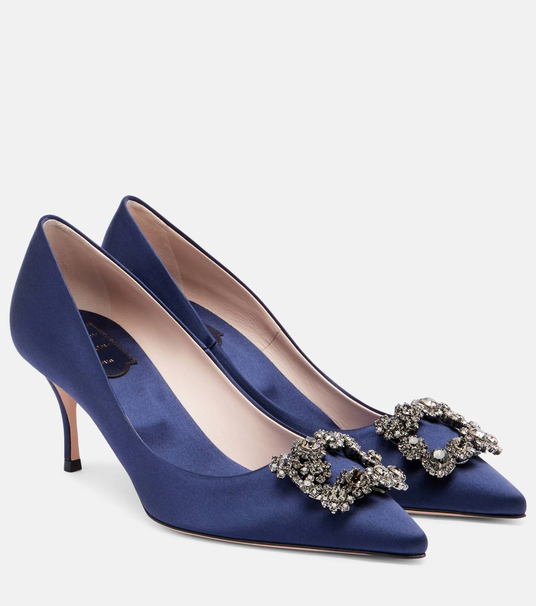 Efflorescence 65 embellished satin pumps - 1
