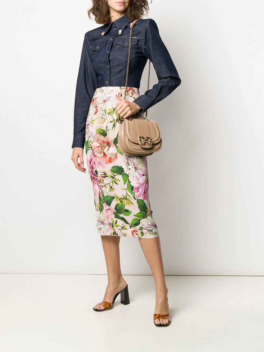 floral pencil skirt - 2