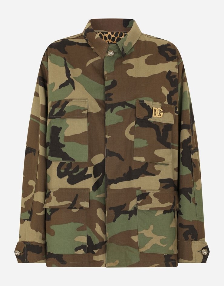 Camouflage-print cotton safari jacket - 3