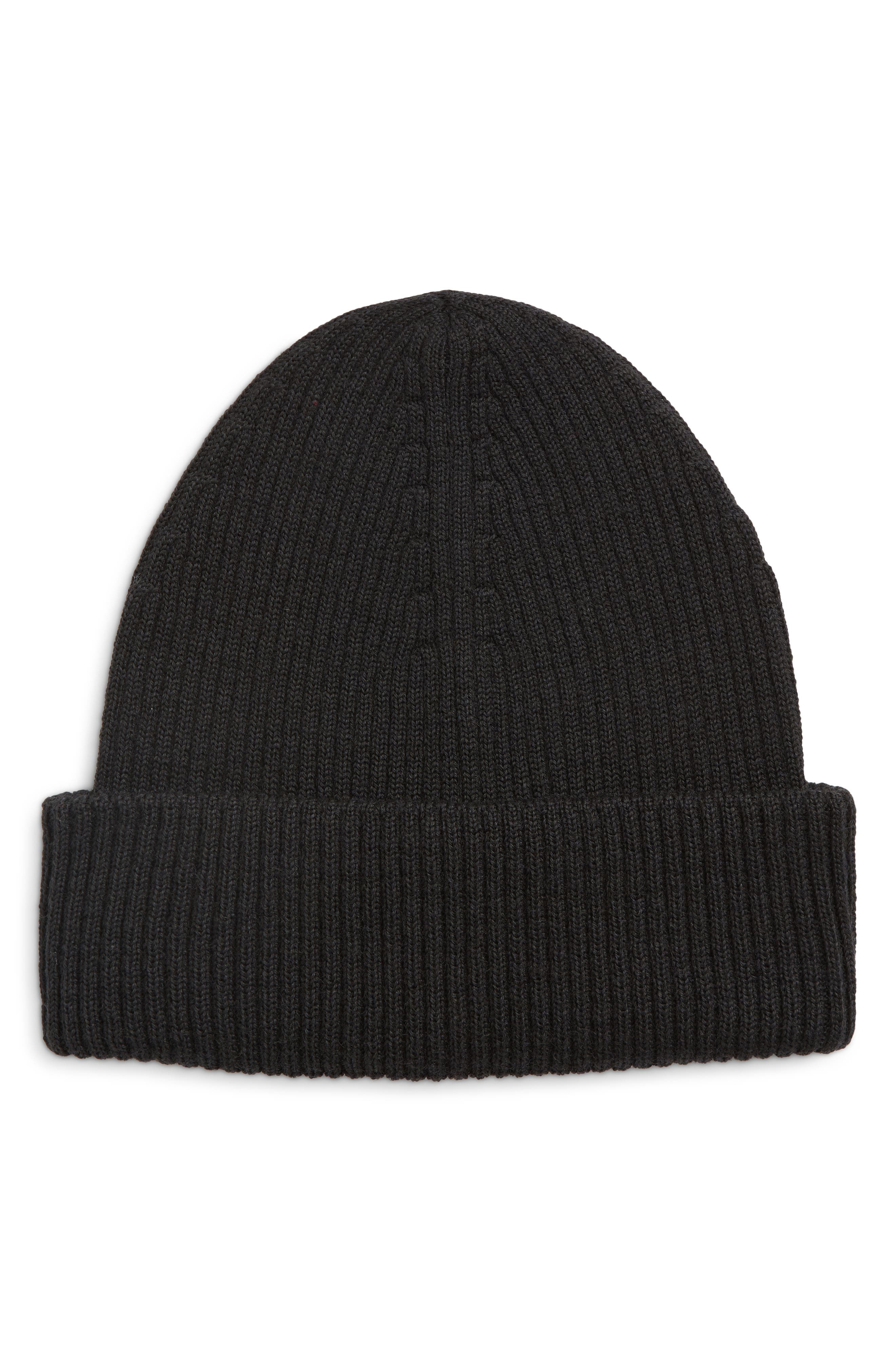 OUR LEGACY Merino Wool Rib Beanie in Black Rustic Merino at Nordstrom - 1