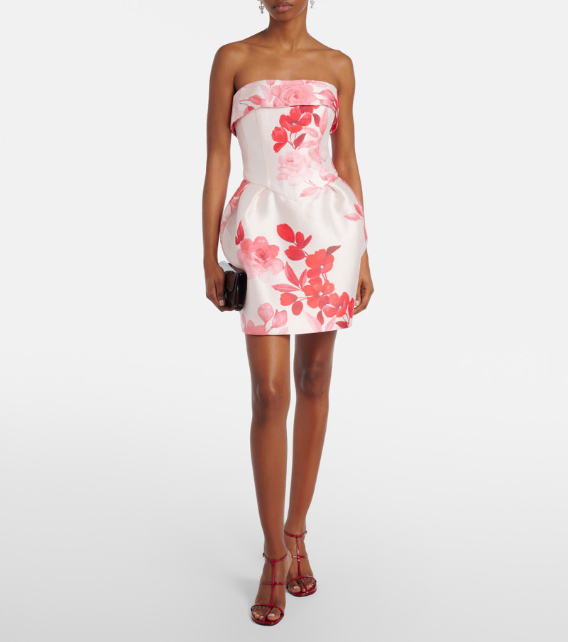 Monique Lhuillier Floral bustier dress outlook