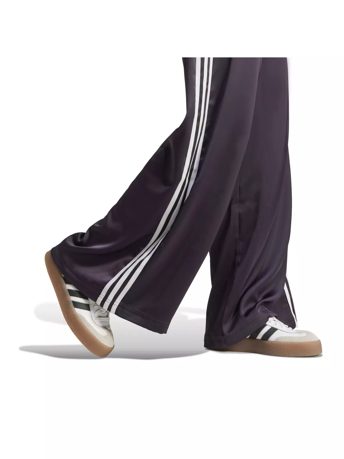 Originals Women's Satin Wide Leg Track Joggers - Black - 4