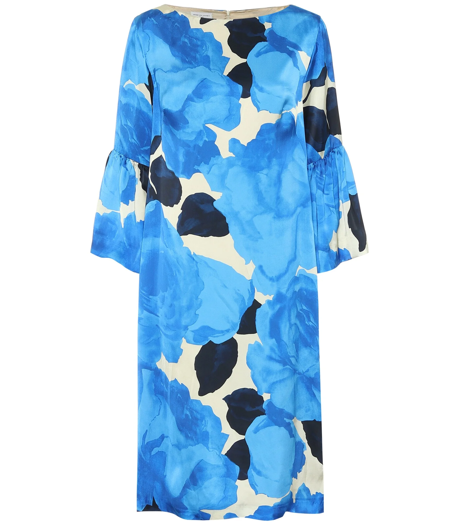 Floral satin dress - 1