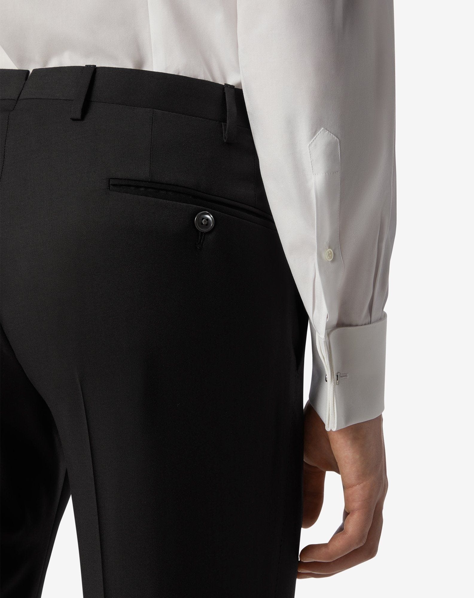 Black 130's wool trousers - 5